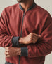 Men's Fleece Bomber Jacket - Russet Brown Black